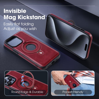 Apple Iphone Stand Phone Case, Business High-End Leather Anti-Fall Protective Case (Exclsuive)