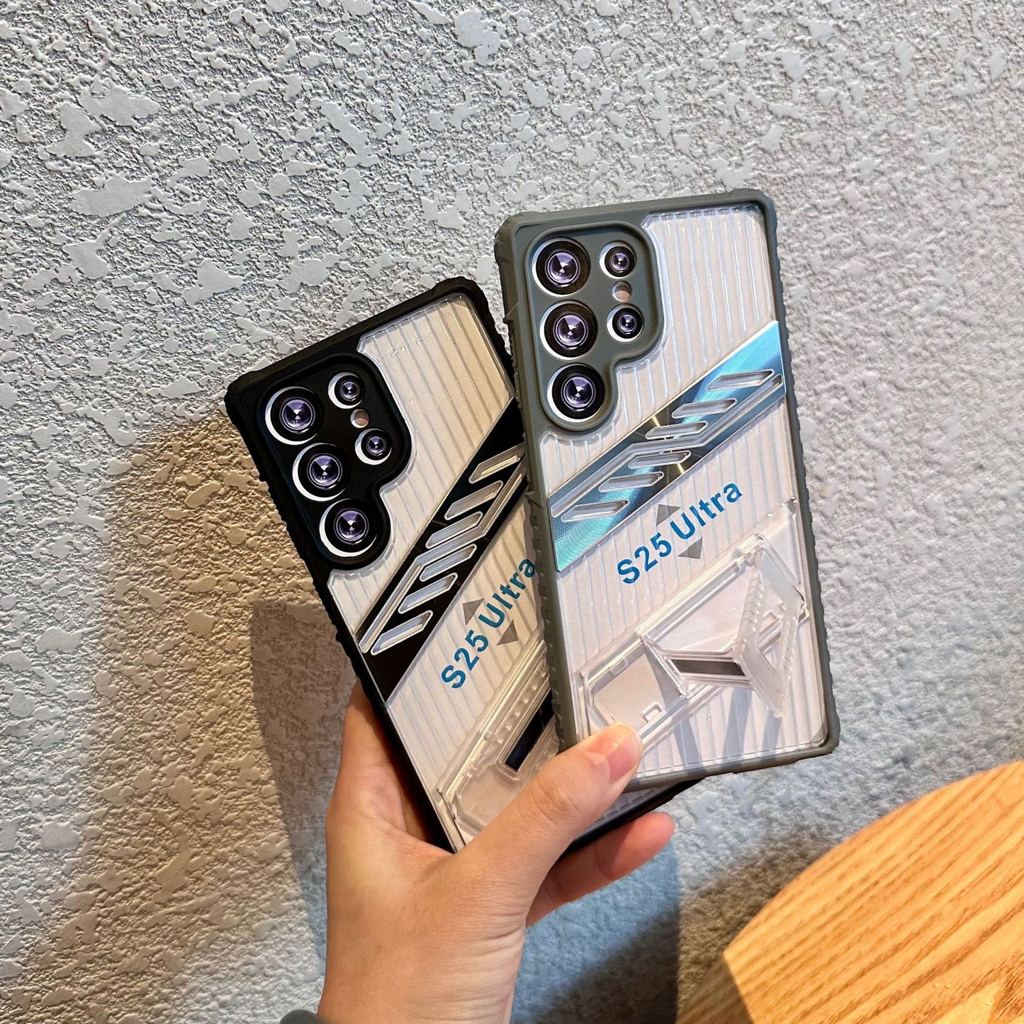 Samsung Ultra series Transparent kick stand cover (Exclusive)