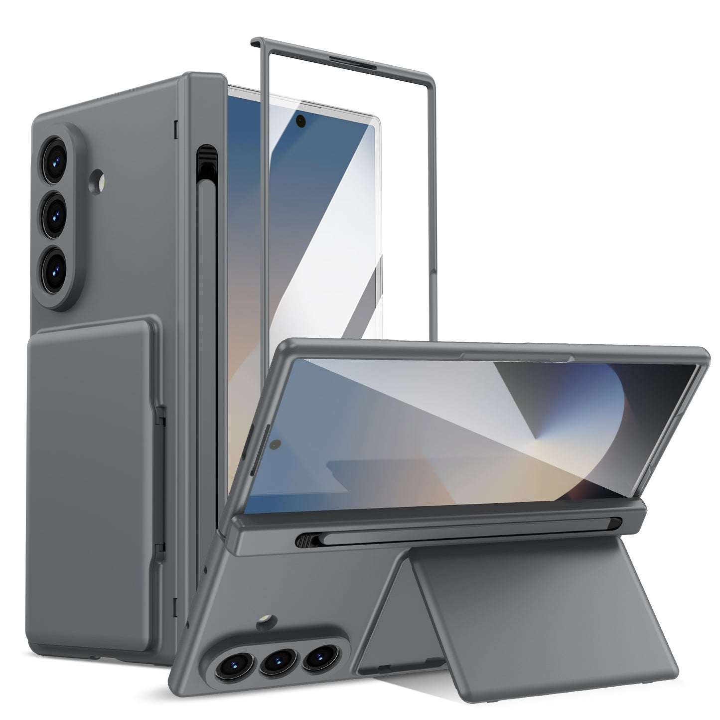 Samsung Fold series Europe and America Style Card Holder, Pen Slot, Folding Stand (Exclusive)