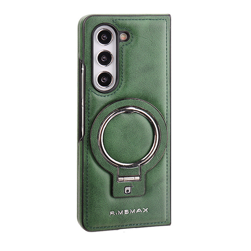 Samsung Fold series Racket Holder Galaxy Magnetic  Creative Men's Leather Case (Exclusive)