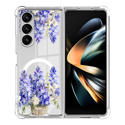 Samsung Fold & Flip Painted European and American Style Anti-Fingerprint Floral Tpu Two-In-One Phone Case (Exclusive)