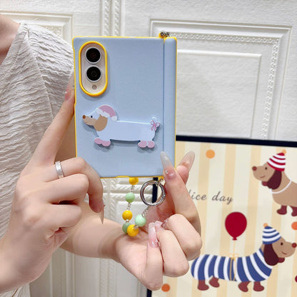 Samsung Fold series cartoon style buckle, central axis, carrying strap, protective Case (Exclusive)