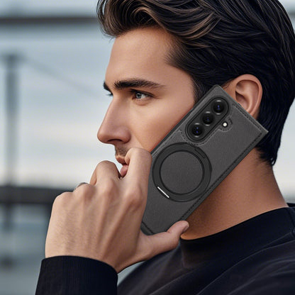 Samsung Fold & Flip Series off Stacked Mobile Phone Case Yashi Leather Texture 360 Magnetic Rotating Stand (Exclusive)