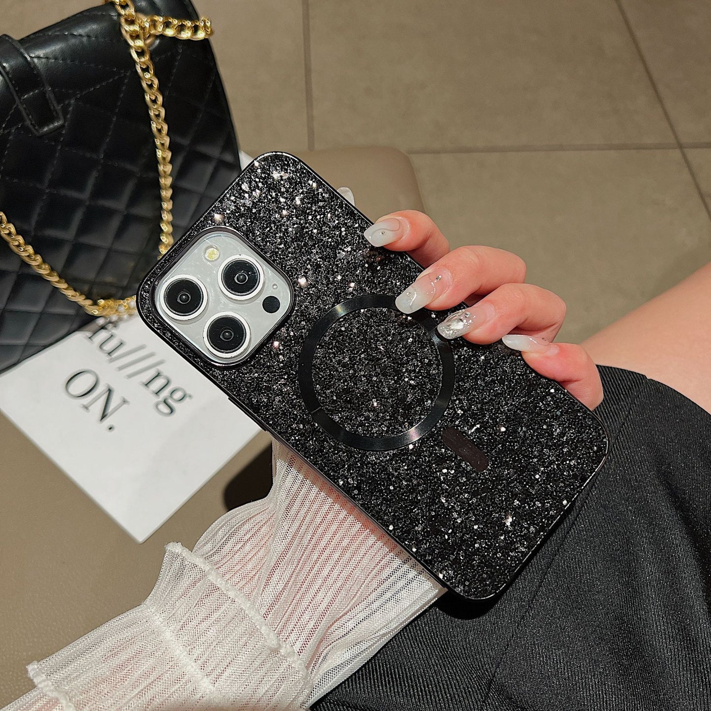Apple iphone Glitter Sequin Strong Flash Diamond Phone Case (Exclusive)