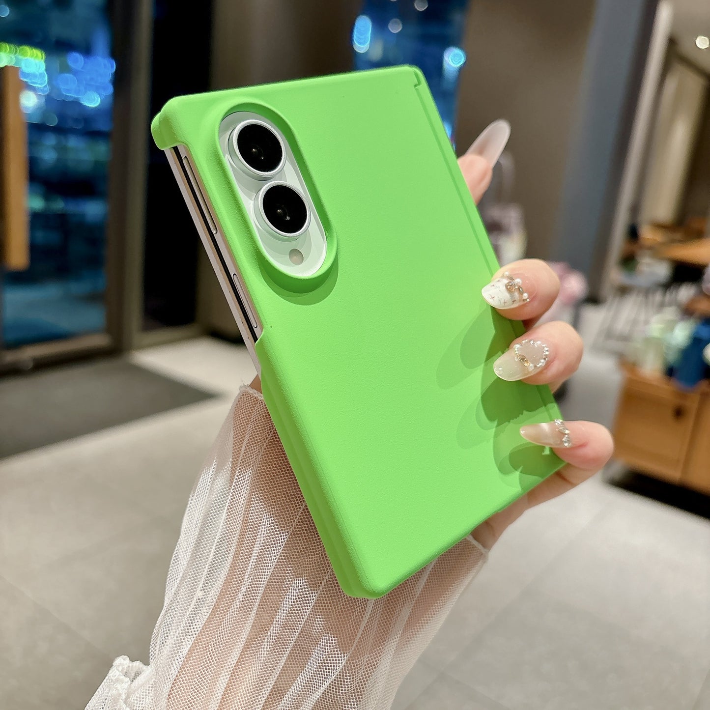 Samsung Fold wide phone magnetic closure gradient frosted case (Exclusive)