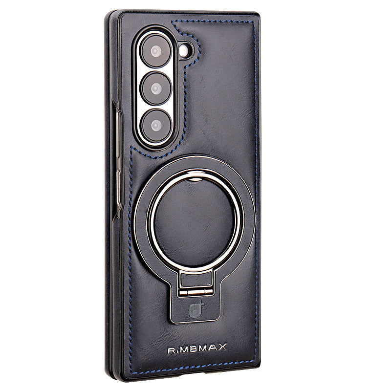 Samsung Fold series Racket Holder Galaxy Magnetic  Creative Men's Leather Case (Exclusive)