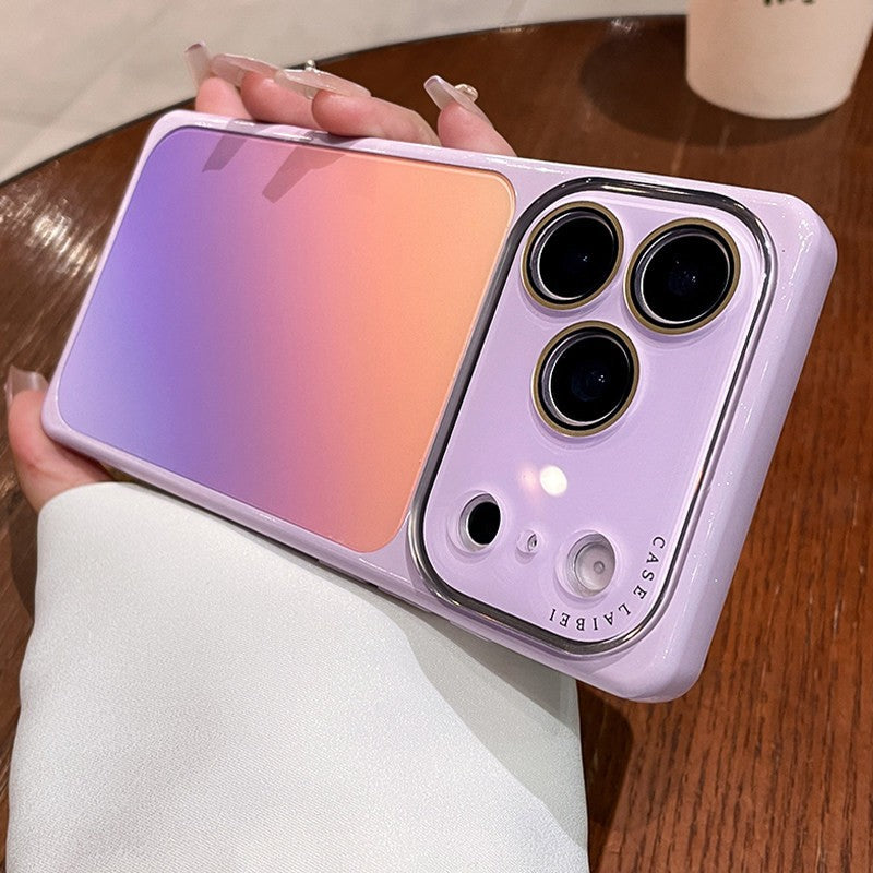 Apple Iphone Square Case Gradient Crystal Lens Film  Ai Button Protective Case (Exclusive)