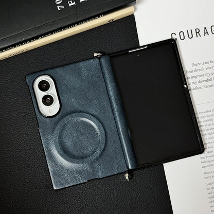 Samsung Fold series wide folding crazy horse phone case (Exclusive)