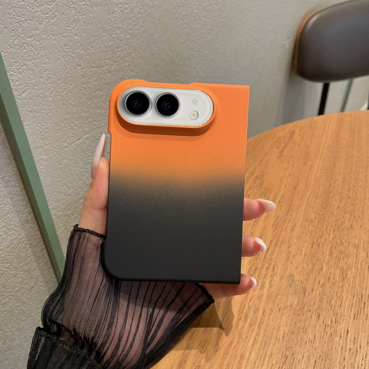 Apple Iphone Ultra fold series skin-textured gradient dual-color design case (Exclusive)