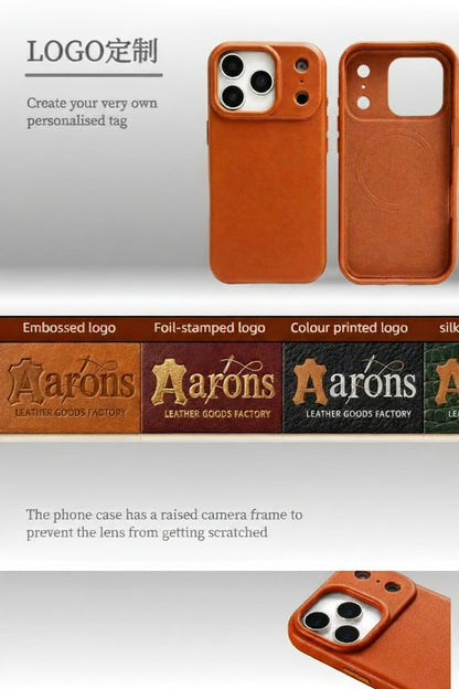 Apple iphone Genuine Leather Magnetic Full-Cover Leather Case (Exclusive)