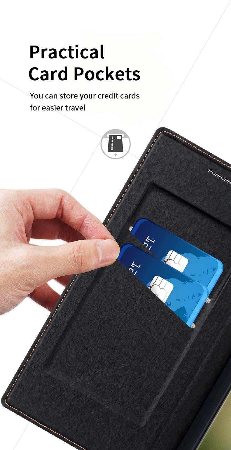 Samsung Ultra series Leather material all-inclusive thin magnetic card Case (Exclusive)