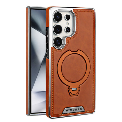 Samsung Ultra series 360-Degree Rotating Magnetic Stand, High-End Leather Texture Case (Exclusive)