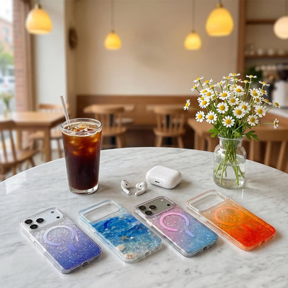 Apple Iphone Dreamy Seashell pattern magnetic phone Case (Exclusive)