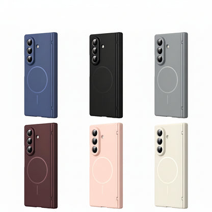 Samsung Z Fold series foldable with a skin-feel, thin magnetic closure and full coverage, including a central axis protective case (Exclusive)
