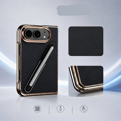 Apple iPhone Ultra Fold Electroplated Edge Vegan Leather Drop-Proof Business Case (Exclusive)