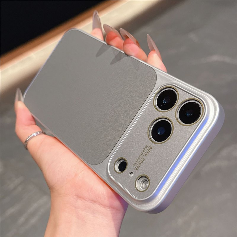 Apple Iphone Large Window Design, Plain Leather Case (Exclusive)