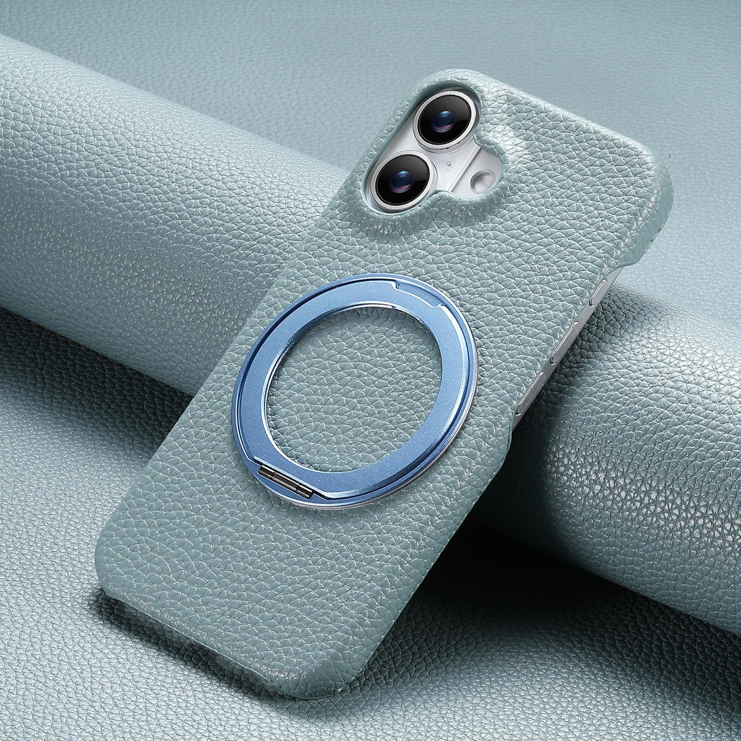 Apple Iphone series Rotating Stand Pebbled Leather Protective Cover (Exclusive)