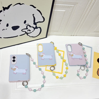 Samsung Fold series cartoon style buckle, central axis, carrying strap, protective Case (Exclusive)
