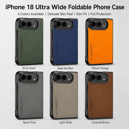 Apple Iphone Ultra Fold screen folding phone screen protector retro sheepskin case (Exclusive)