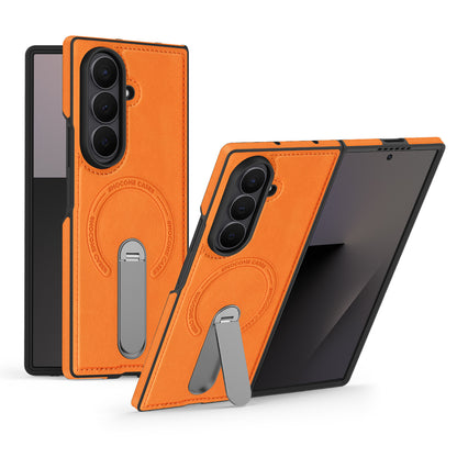 Samsung Z Fold Business Men's Leather Case Magnetic Case Rotating stand  (Exclusive)