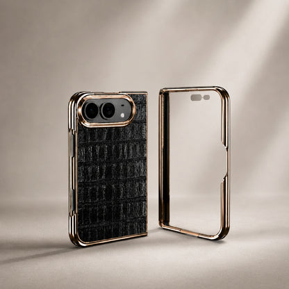 Apple Iphone Ultra Fold series Crocodile Pattern Foldable Phone Case (Exclusive)