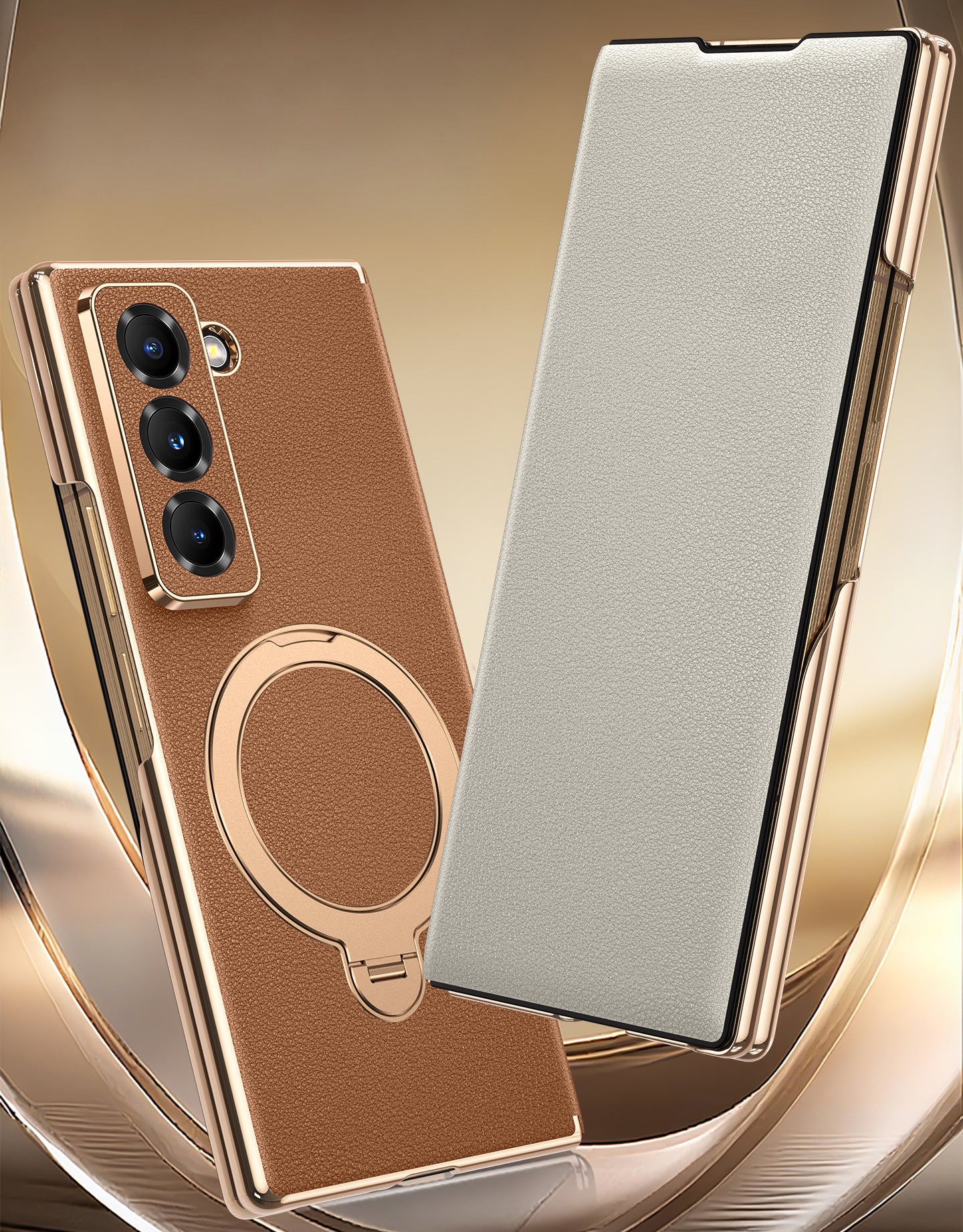 Samsung Fold series Genuine Leather Business Flip Cover Case (Exclusive)