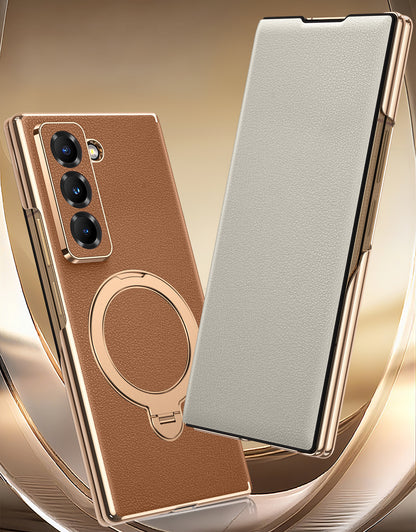 Samsung Fold series Genuine Leather Business Flip Cover Case (Exclusive)