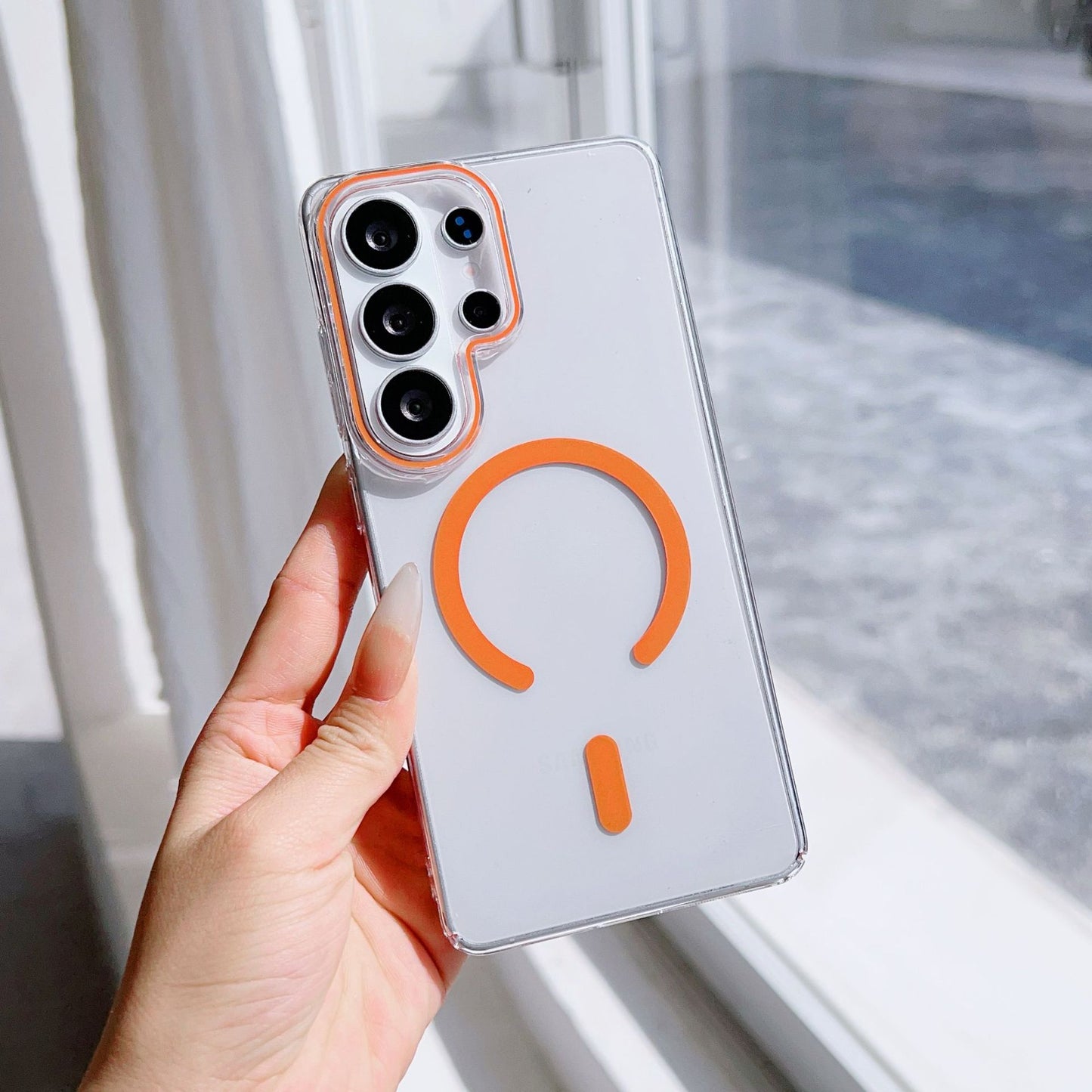 Samsung Ultra series Ice-Transparent Magnetic Suction Case (Exclusive)