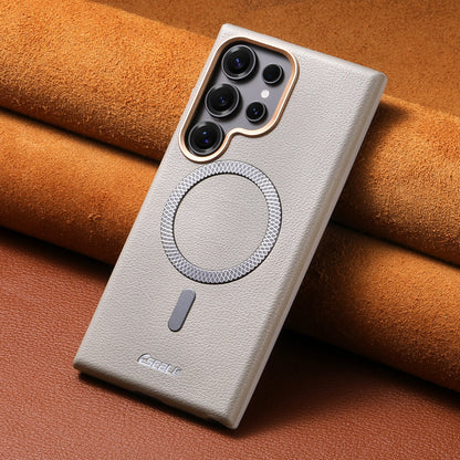 Samsung Ultra Pebbled Leather Texture Magnetic Phone Case (Exclusive)