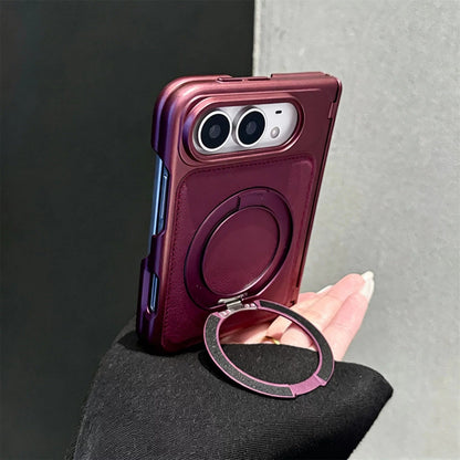 Apple iPhone Duo Business-style leather dual-axis design for drop protection Case (Exclusive)