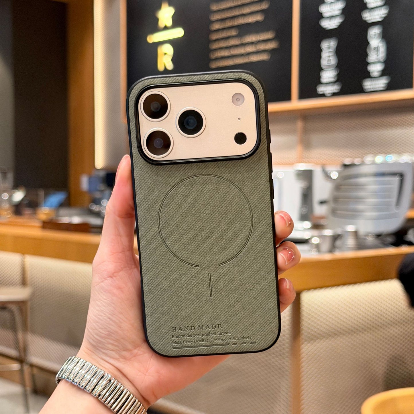 Apple Iphone series Pure Color Cloth Pattern Magnetic Air All-Inclusive Protective Case (Exclusive)