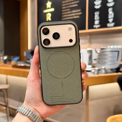 Apple Iphone series Pure Color Cloth Pattern Magnetic Air All-Inclusive Protective Case (Exclusive)
