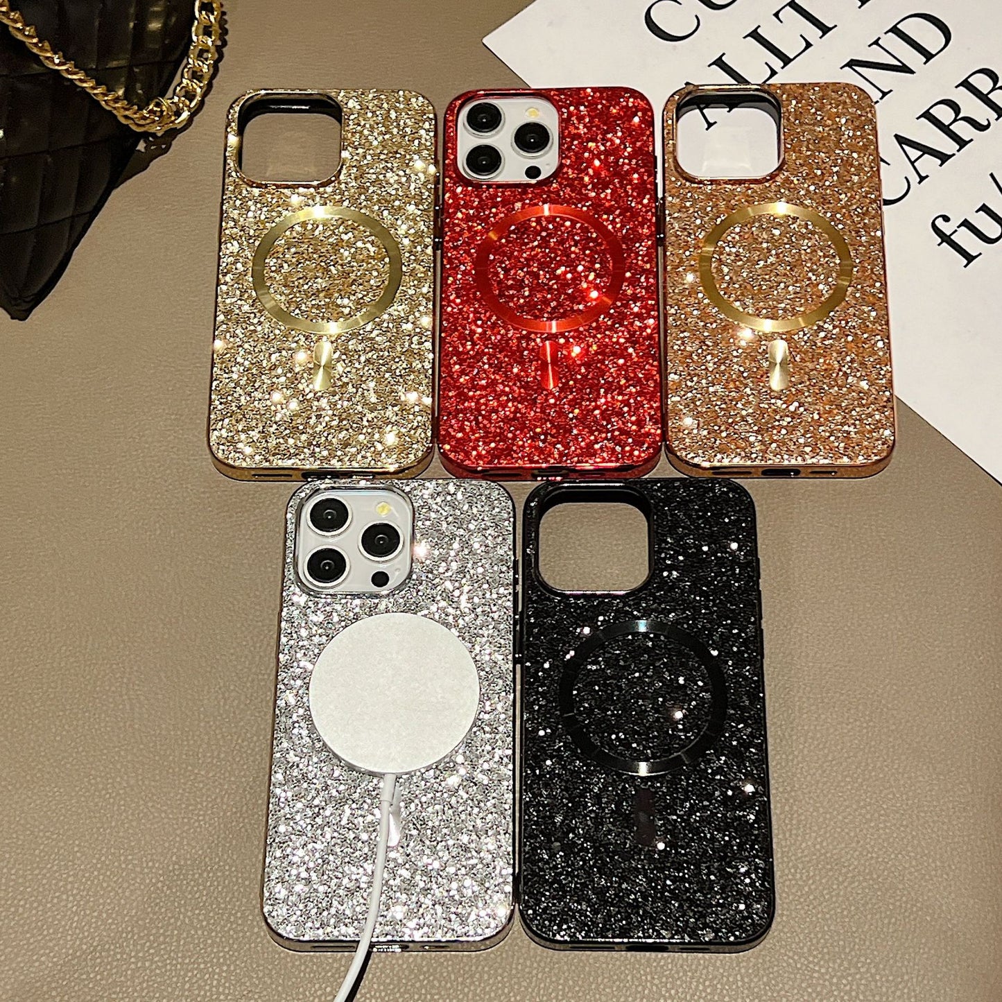 Apple iphone Glitter Sequin Strong Flash Diamond Phone Case (Exclusive)