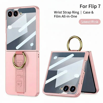 Samsung Flip Series Case Ultra-Thin Ring Wristband Shell Film Integrated (Exclusive)
