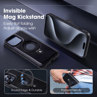 Apple Iphone Stand Phone Case, Business High-End Leather Anti-Fall Protective Case (Exclsuive)
