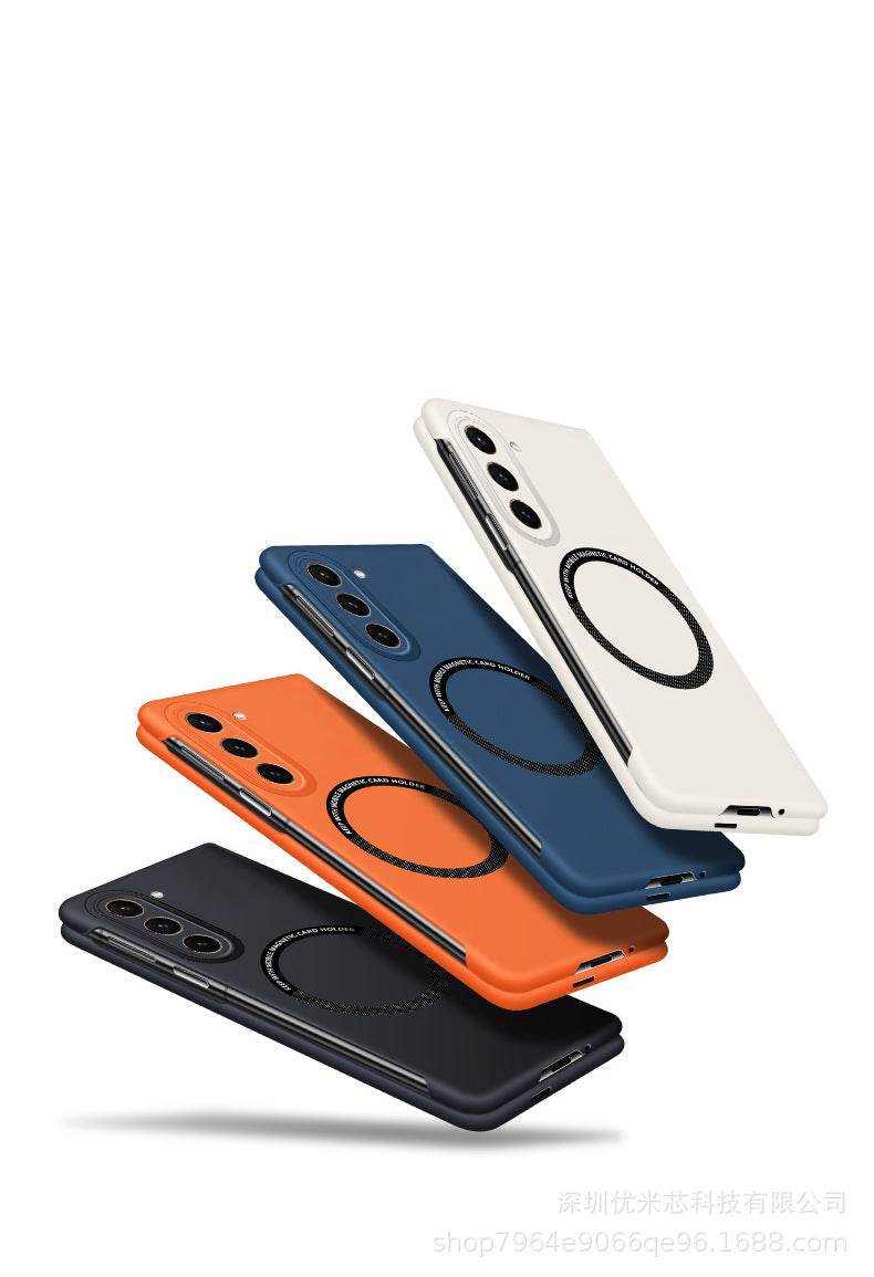 Samsung Fold Series Casual Business Skin-Feel Magnetic Suction Stacking Mobile Phone Case Anti-Fall Men and Women Trendy Case (Exclusive)