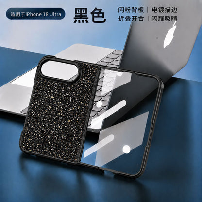 Apple iphone Ultra fold rhinestone folding phone case (Exclusive)