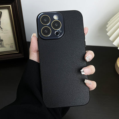 Apple Iphone Litchi Pattern Skin-Feel Crystal Phone Case (Exclusive)