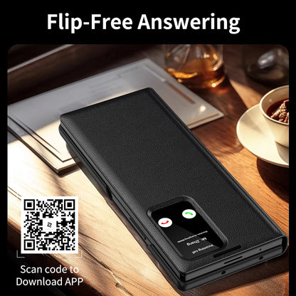 Samsung Fold Series Smart Window Card, Business Leather Case, Flip Cover, Anti-Fall Case (Exclusive)