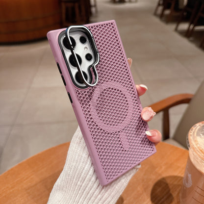 Samsung Ultra Series Honeycomb Mesh Cooling Suitable Magnetic Phone Case Skin Feel Mesh  (Exclusive)
