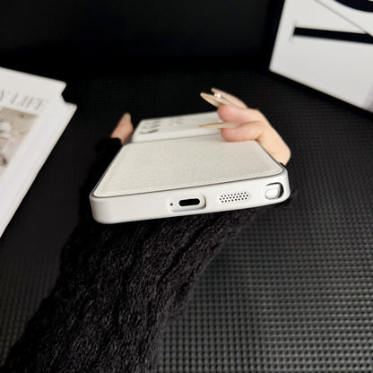 Apple Iphone series Leather Phone Case with Small V Pattern, Anti-Drop, Simple Design Case (Exclsuive)