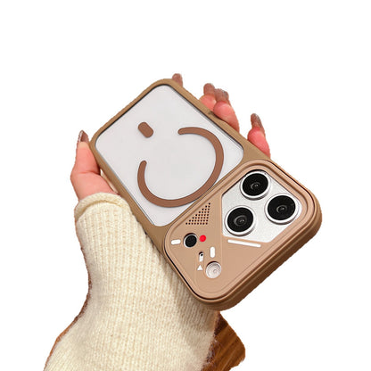 Apple Iphone Mobile Cover Acrylic Magnetic Suction Skin Feel Matte Protective Case  (Exclusive)