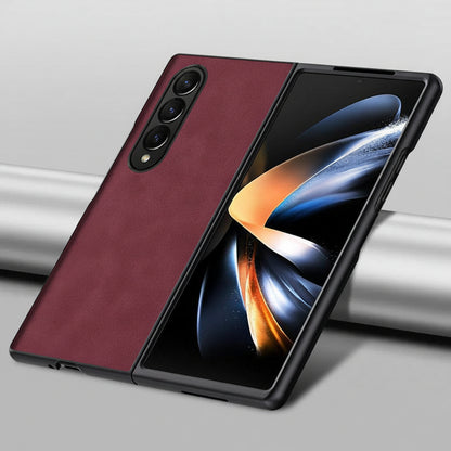 Samsung Z Fold Series Stacked Screen Sheepskin Leather Skin-Feel Protective Case (Exclusive)