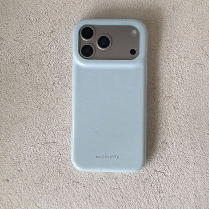 Apple Iphone Simple Solid Color Leather Texture Case (Exclusive)