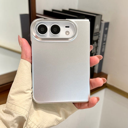 Apple iPhone Ultra Fold Korean-style minimalist high-end silver foldable screen with frosted texture,hard screen case (Exclusive)