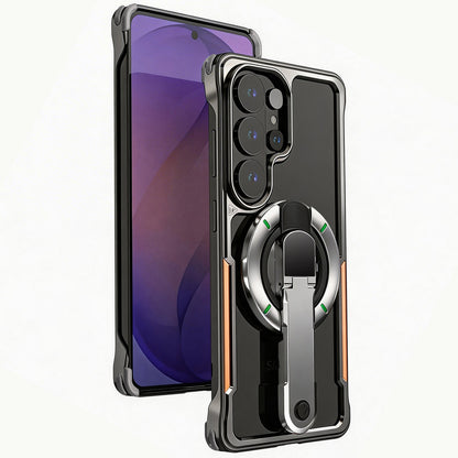 Apple Iphone & Samsung ultra rotating stand with film, metal frame, magnetic stand, protective case (Exclusive)
