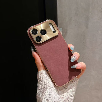 Apple Iphone Lambskin Electroplated Anti-Fall High-End Leather Protective Case (Exclsuive)