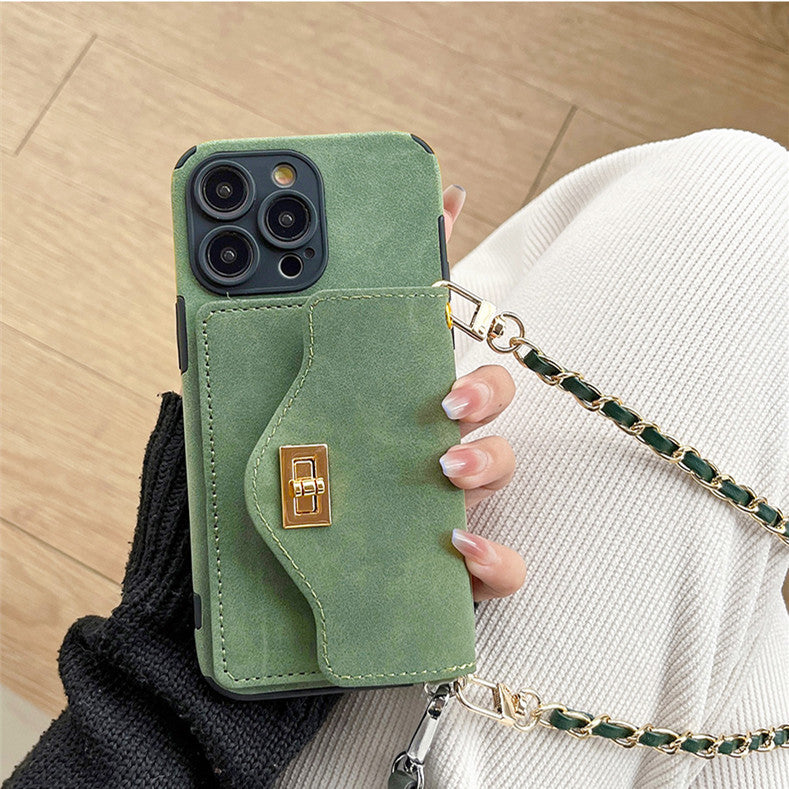 Apple Iphone Crossbody Suede Leather Case (Exclusive)