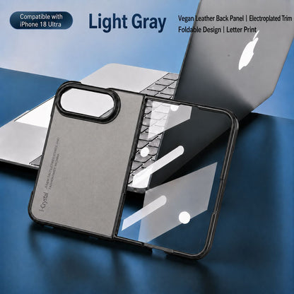Apple Iphone Ultra Fold screen folding phone screen protector retro sheepskin case (Exclusive)