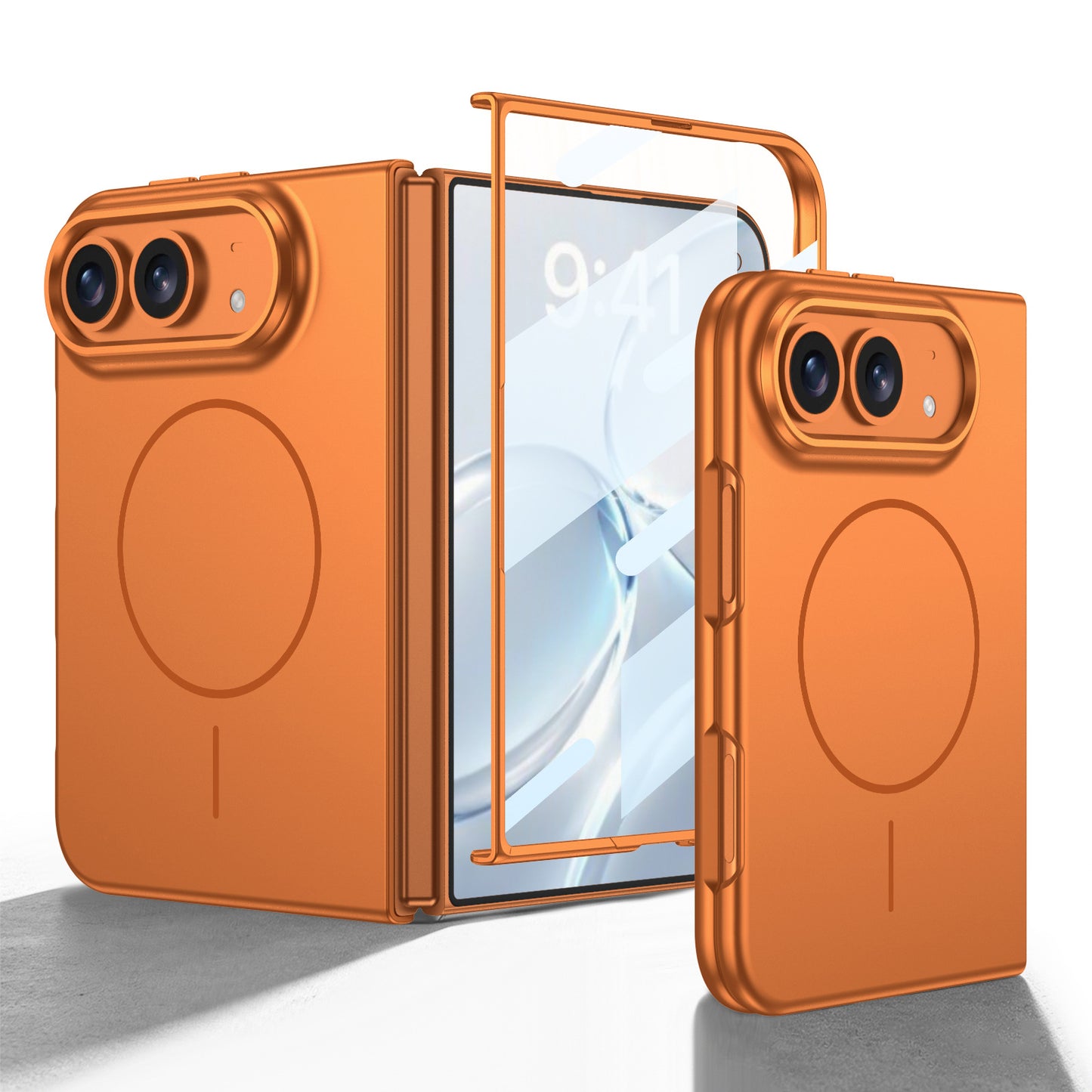Apple Iphone Ultra fold minimalist magnetic folding features a soft, magnetic feel and built-in magnetic shockproof design case (Exclusive)